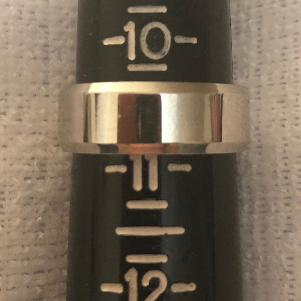 Bevel Edged Stainless Steel Band Ring